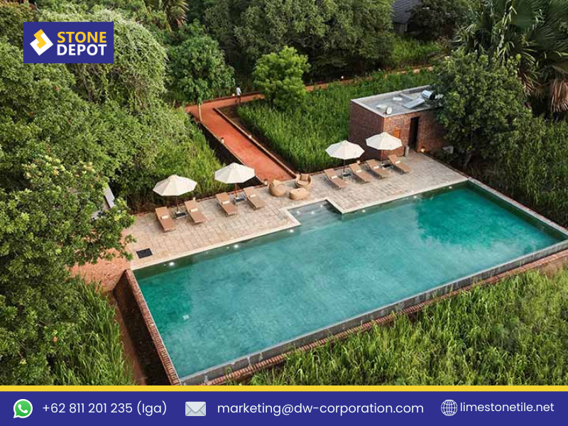 Bali Green Sukabumi Stone for swimming pool at Taru Villas, Sri Lanka