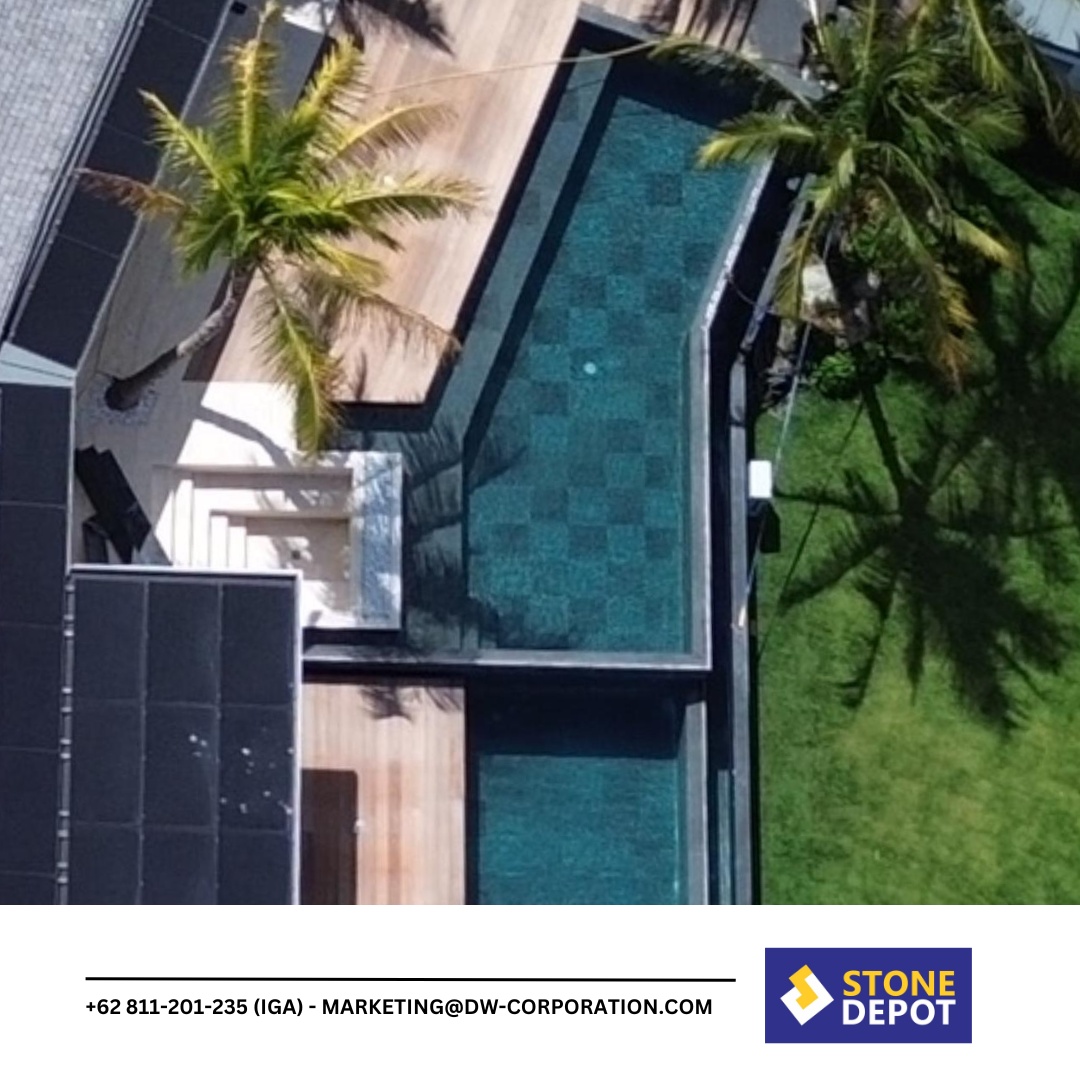 Bali Black Lava Stone Pool Outdoor Oasis