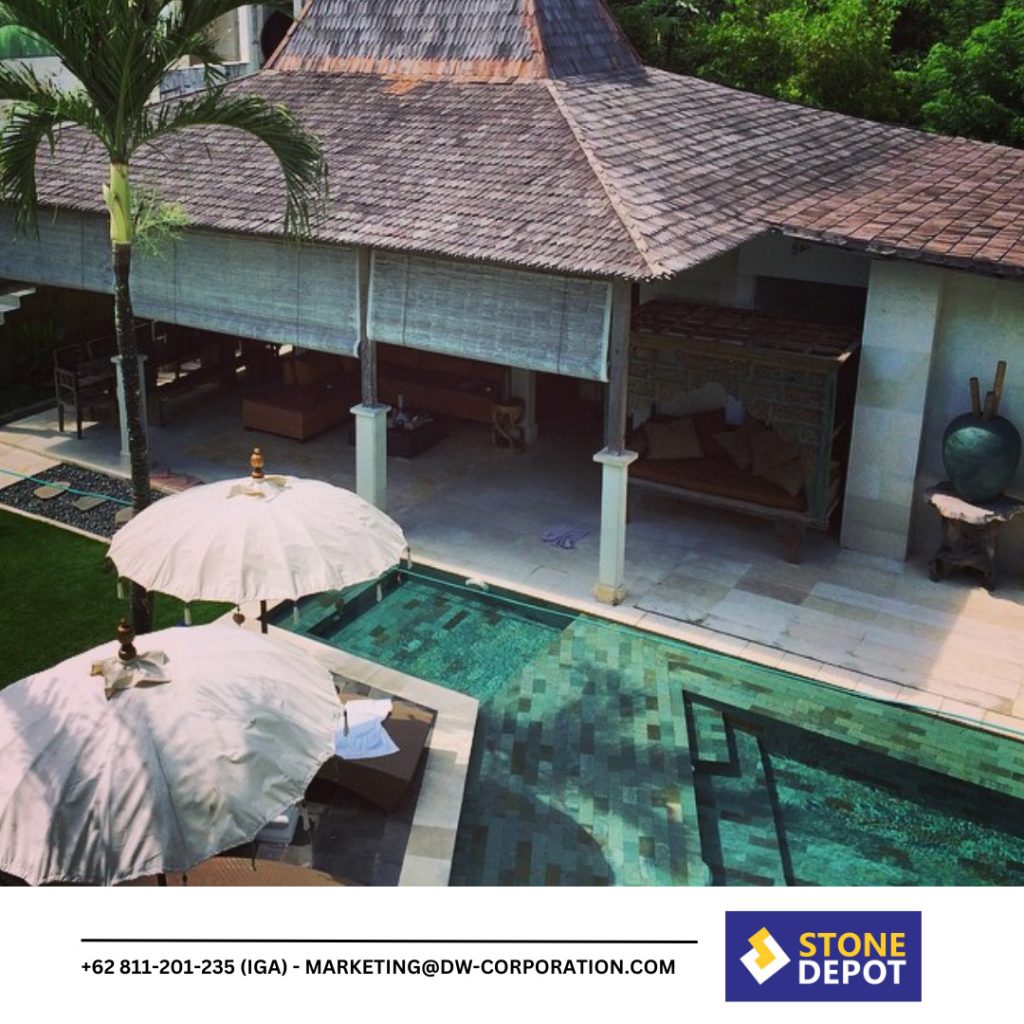 Bali green sukabumi stone with traditional-natural serenity villas design concept