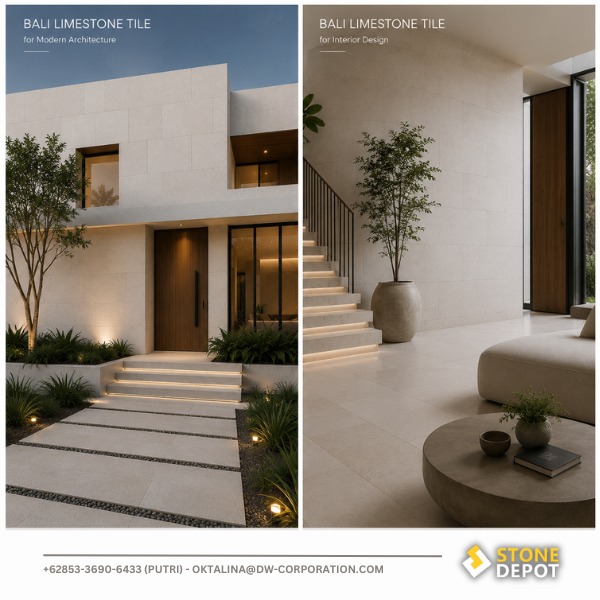 beauty installation of bali limestone tiles